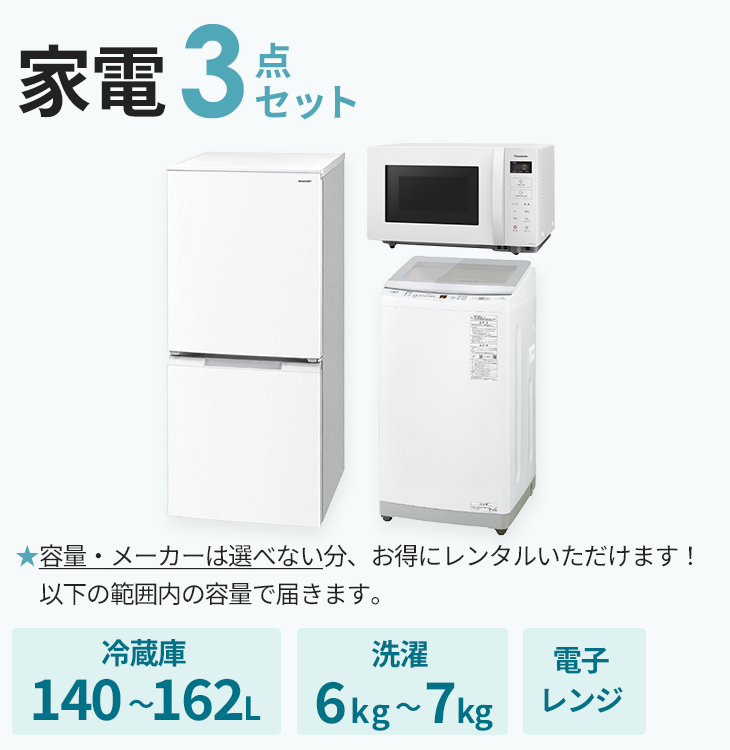 セット商品のレンタル一覧｜家具家電のファストレンタル[名古屋から
