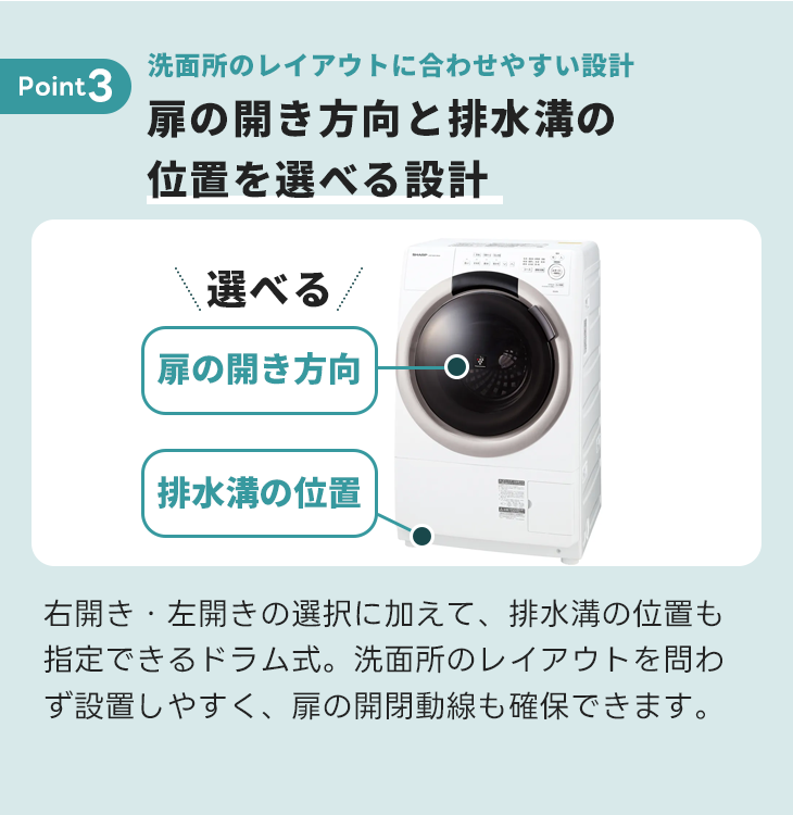 ドラム式洗濯乾燥機 シャープ【洗濯7kg／乾燥3.5kg】｜家具家電の