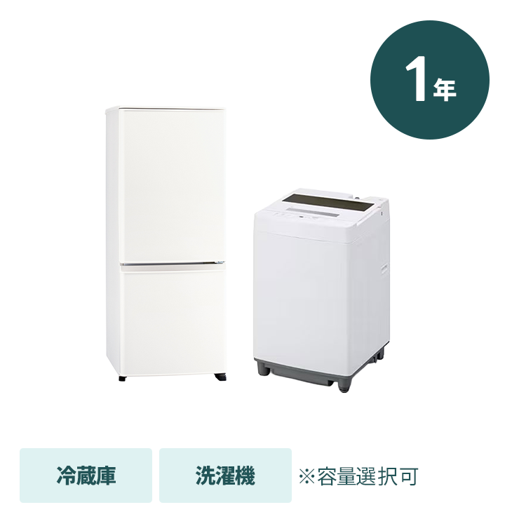 【1年プラン】家電2点セット