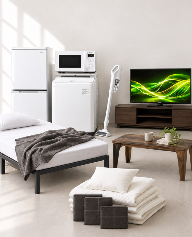 家電5点＋家具4点セットイメージ画像