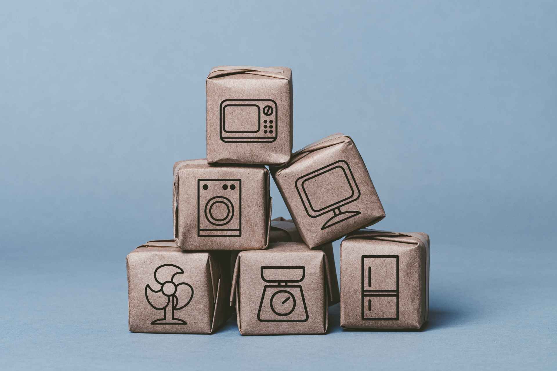 家電の段ボール箱